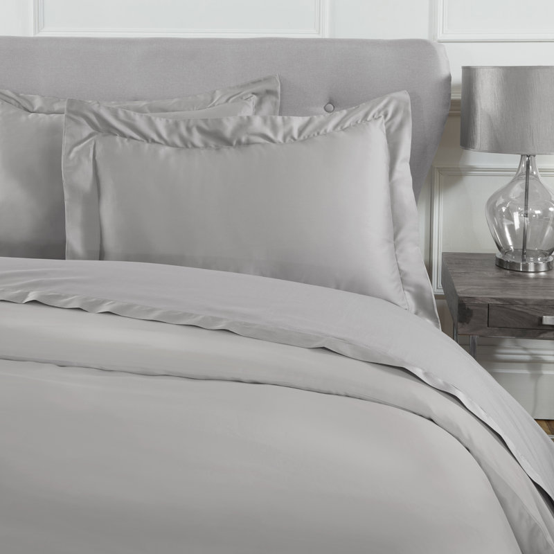 Marmo Sateen Machine Woven Pillowcase - Set of 2, Charcoal