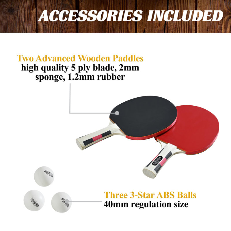 Barrington Fremont 9' Dark Wood Table Tennis Table with Metal Net