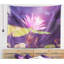 Tapisserie florale rose sur fond bleu-28486335