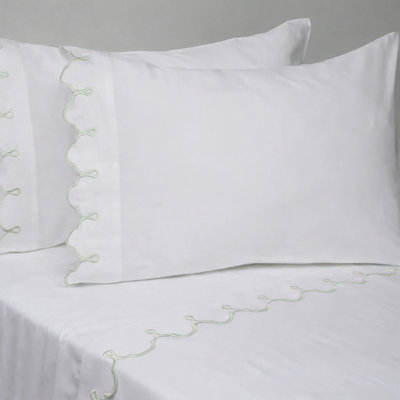 Scalloped 100% Cotton Standard Sheet Set
