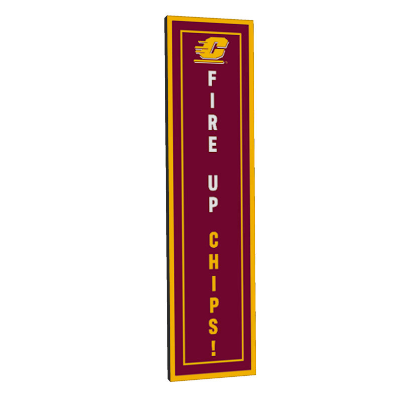 Central Michigan University Maroon and Gold Framed Canvas Print