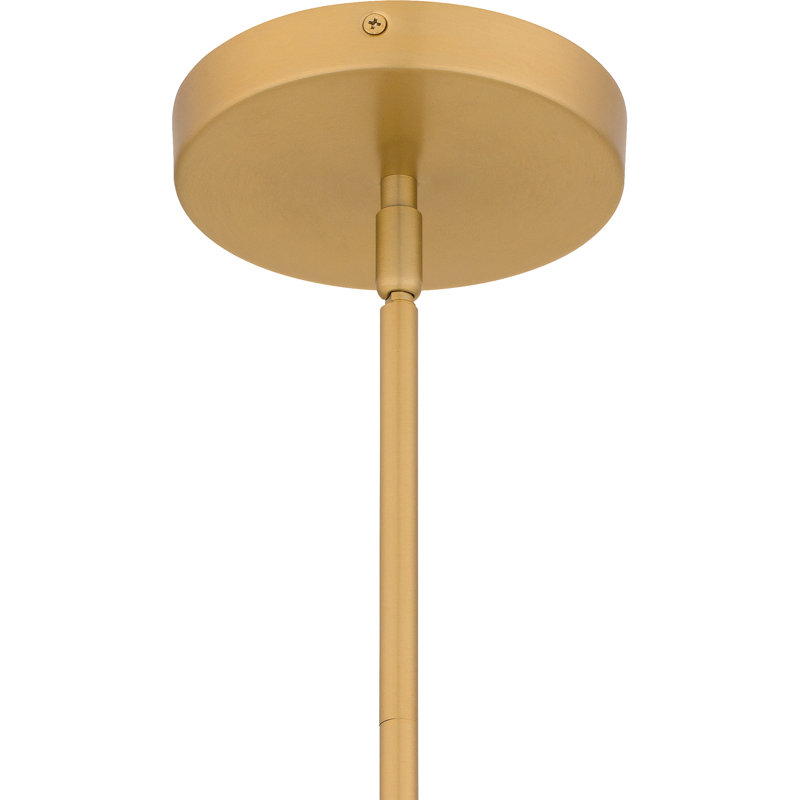 Krenn 1-Light Pendant Light, Brushed Weathered Brass