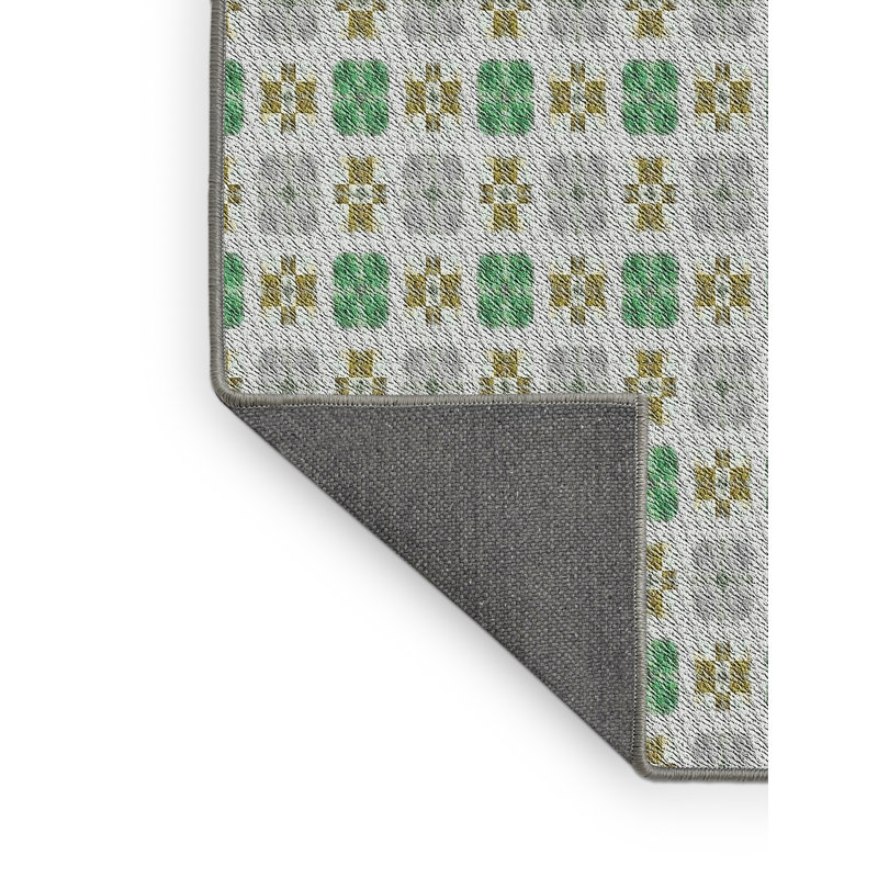 Tapis décoratif à motif floral vert Pisani, Rectangle 5 pi x 8 pi