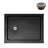 48 in. x 36 in. Alcove Acrylic Shower Base in Glossy Black With Left Drain, Drain Included-115183623