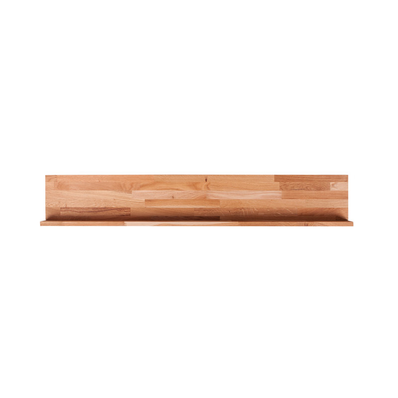 Liverman Rechteckig Massivholz Schweberegal, 8cm H x 120cm W x 20cm D.