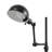 59.5'' Industrial Adjustable Height Floor Lamp, Black Metal Swing Arm Standing Lamp For Living Room, Bedroom, Office