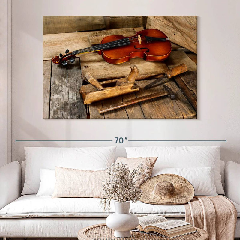 Abarca fabriquant un violon, H 34 po x l 51 po