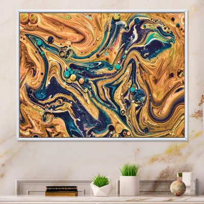 «Brown and Blue Acrylique», reproduction d'art moderne et contemporaine sur toile