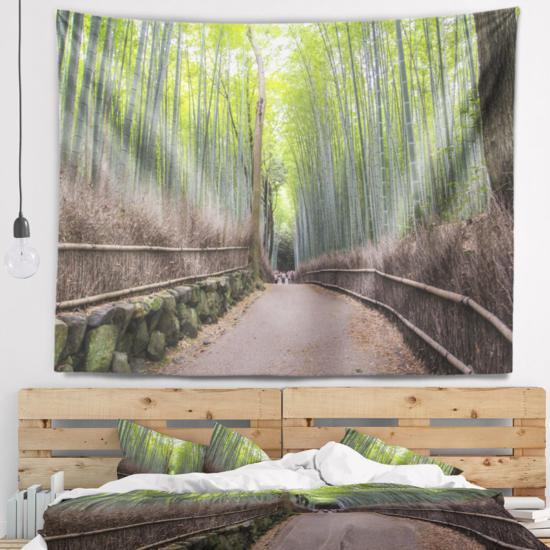 Tapisserie du chemin de bambou Arashiyama, H 50 po x l 60 po