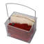 Rectangle Mesh Condiment Utensil Carrier Caddy and Napkin Holder