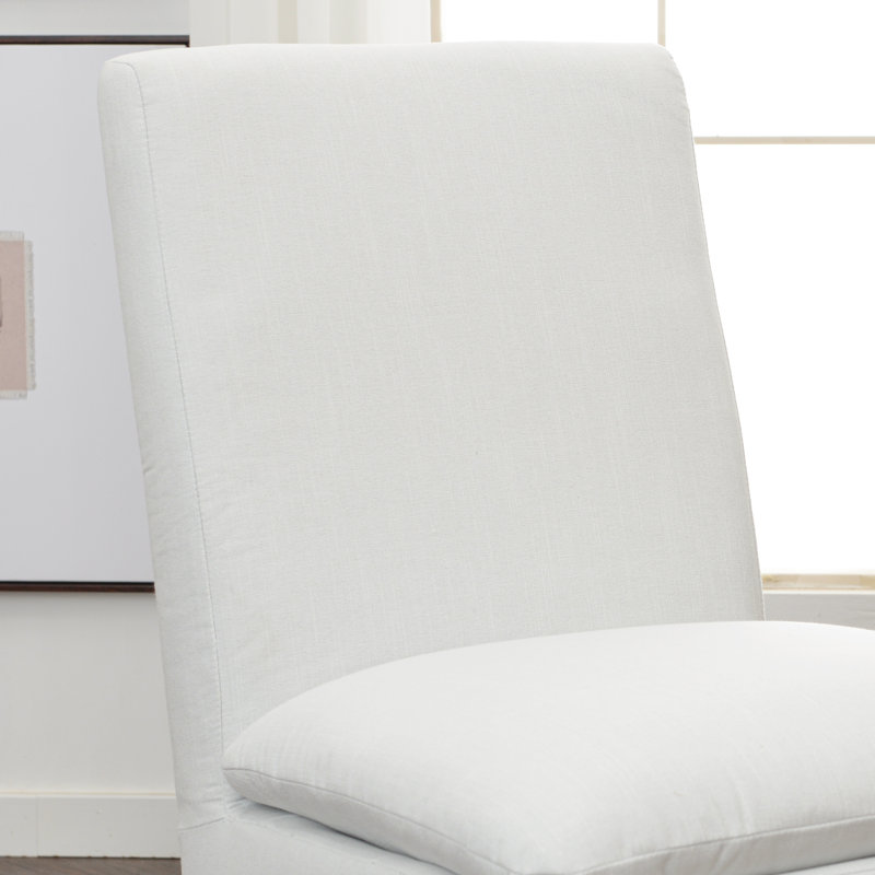 Chaise rembourrée Keaton, Ivoire ivoire