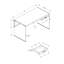 Bureau d'ordinateur 48 pouces gris avec tiroirs de rangement pour bureau personnel