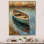 «Lake Serenity Dinghy Boat Resting On The Water I», art mural Lakehouse