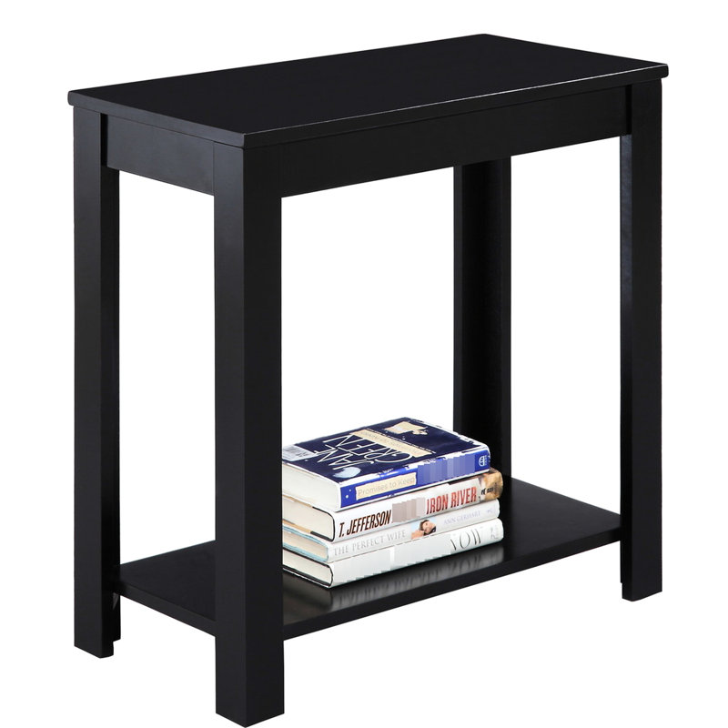 Table de bout en bois à finition noire de 24 po de hauteur - ajoute du style à n'importe quelle pièce Capacité stable de 250 lb