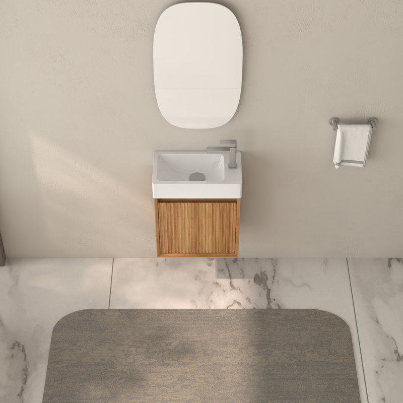Petit meuble-lavabo mural