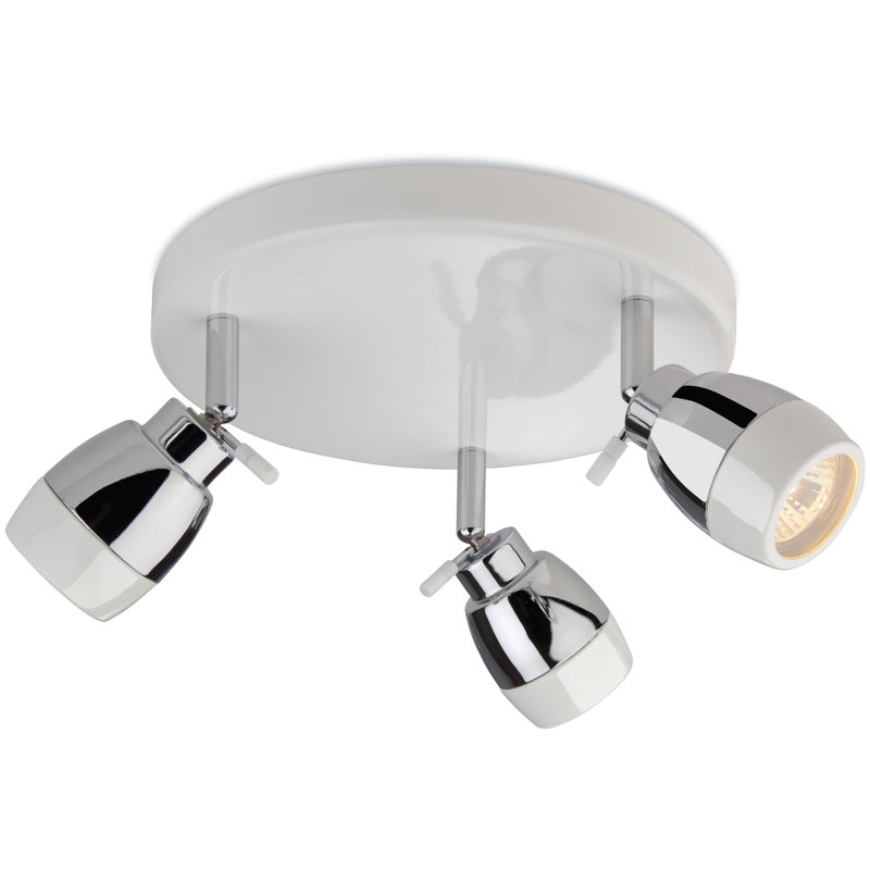 Marine Flush Mount, White and Chrome