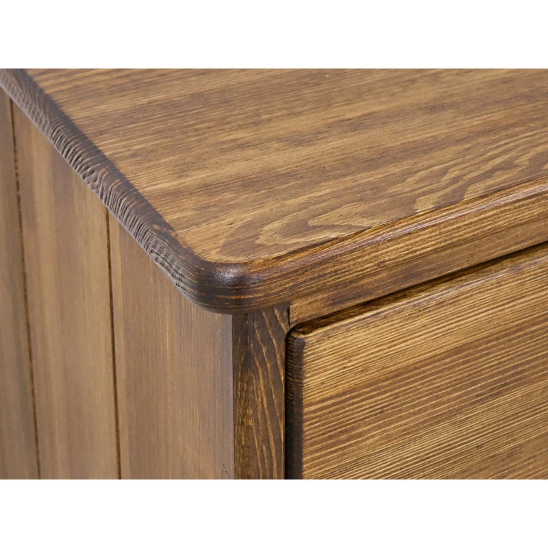 Broussard Solid Wood 122 cm W Chest of 6 Drawers