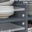 Îlot de cuisine sur roulettes gris foncé - fonctionnel pour la salle à manger, avec abattant, 2 tiroirs et tiroirs de bar à roulettes avec rangement flexible, salle à manger à tablettes réglables