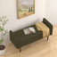 Banc de rangement avec mousse - 45,98 po x 16,75 po x 21,75 po Idéal pour diverses pièces Assemblage polyvalent facile à assembler en velours-1914915863