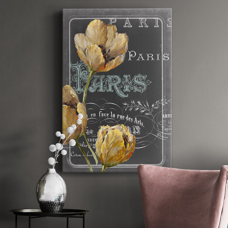 «Chalkboard Paris II», impression sur toile tendue, L 12 po x H 18 po