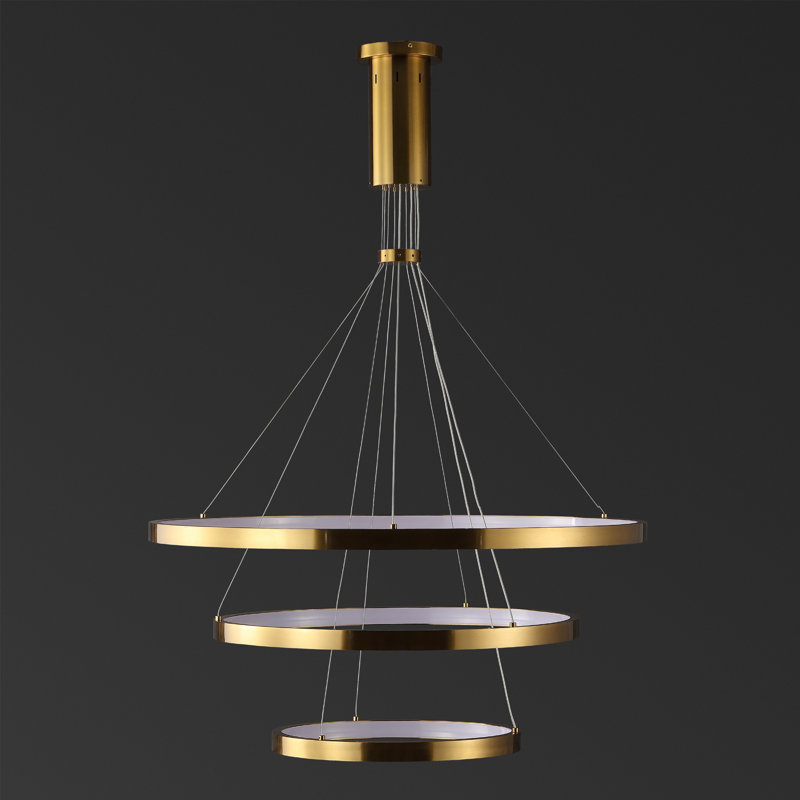 Meranda 3 - Light Dimmable LED Tiered Chandelier, Gold