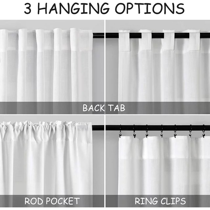 Readon Linen Blend Semi Sheer Sliding Panel Pair
