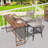 Outdoor Bar Stools Set Of 2, Counter Height Chairs With Back-520514037-520514036