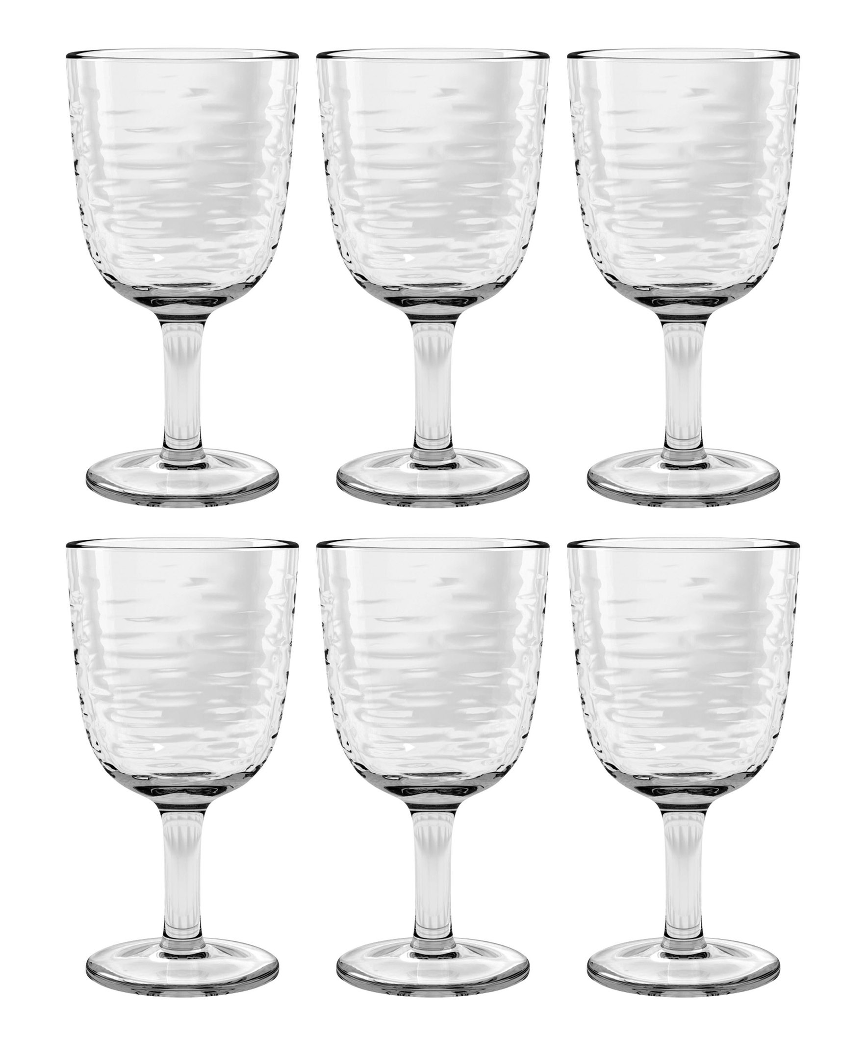 TarHong Hammered Acrylic Drinkware, Set of 6 - DOF