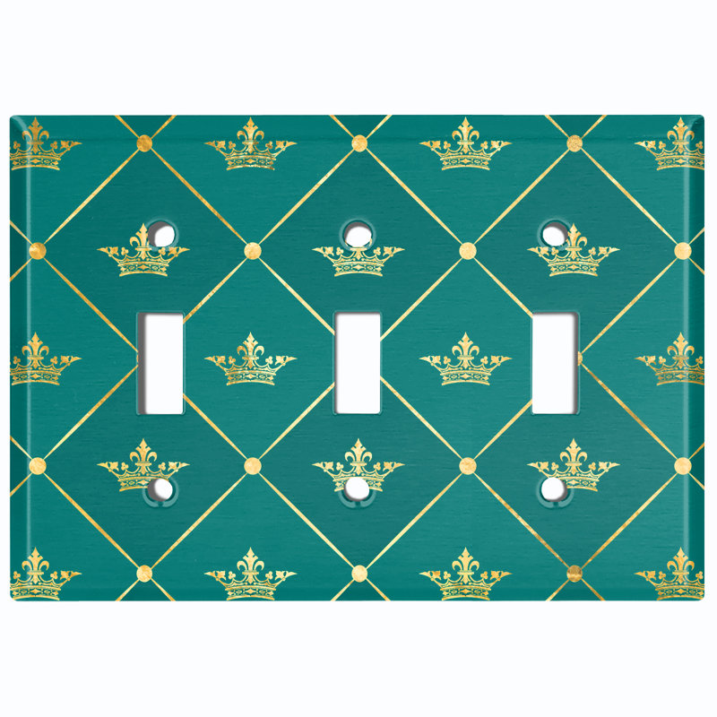 Patterned 3 - Gang Toggle Light Switch Standard Wall Plate