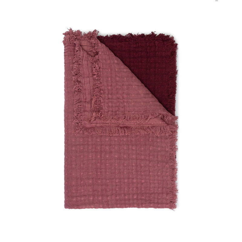 Blush Ombre Muslin Blanket, Orchid