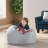 Modern Round Bean Bag with Removable Cover