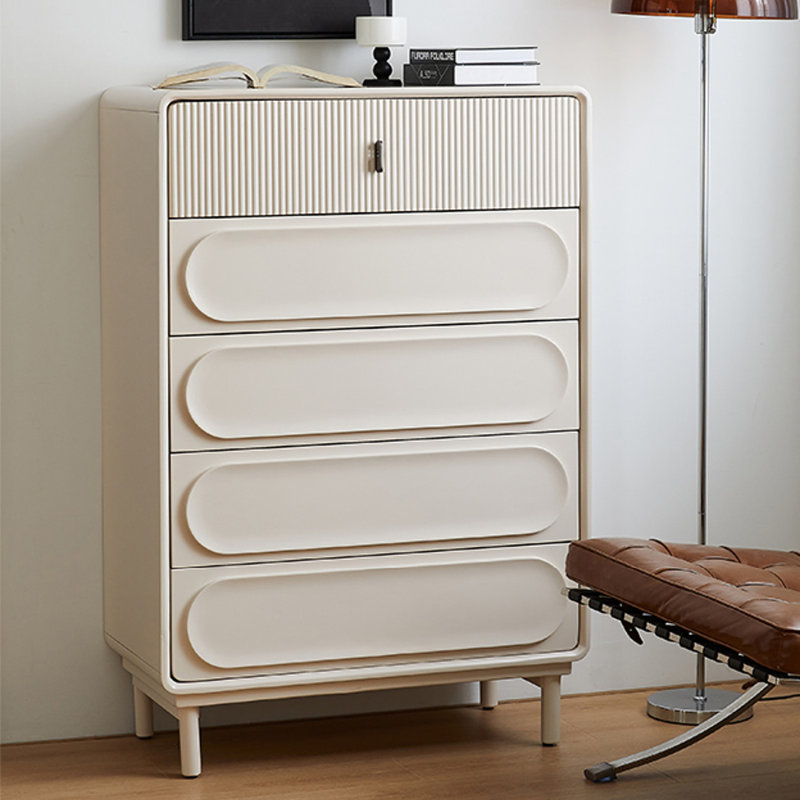 Commode d'appoint simple en bois blanc