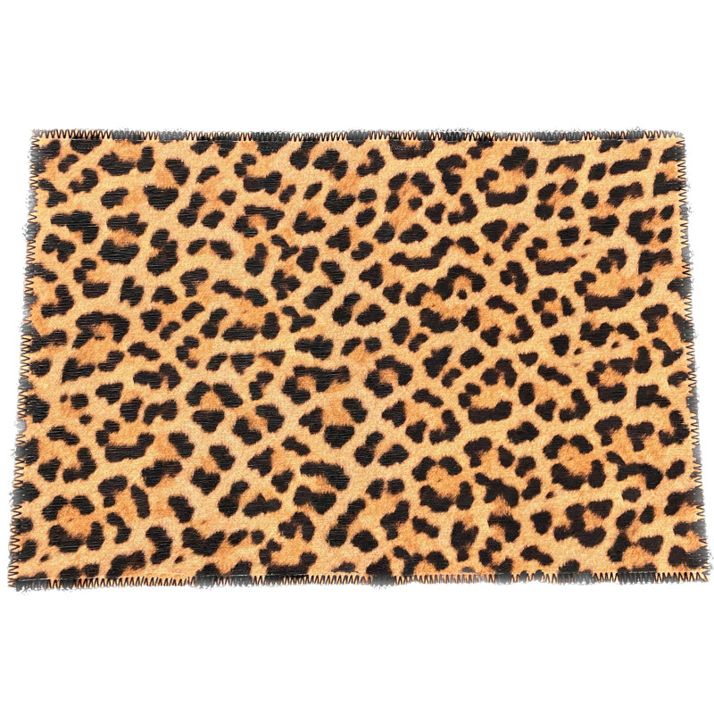 Animal Print Area Rug, Natural, Rectangle 5' x 7'