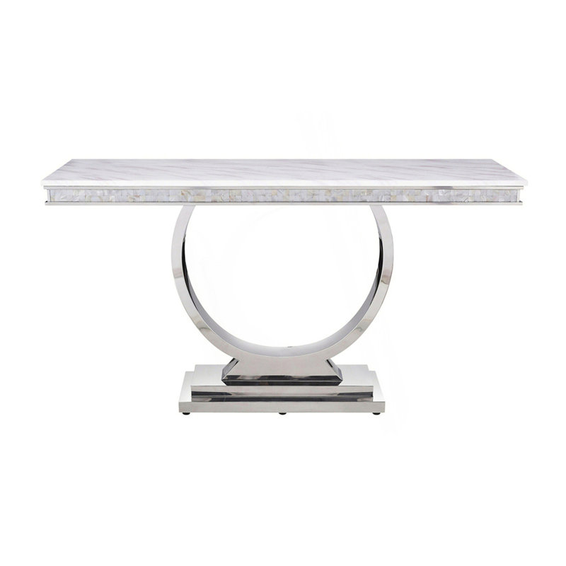 Table de canapé en faux marbre