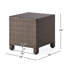 Table d'appoint, design minimaliste et fer, l 18 po x P H, brun, aucun assemblage requis