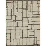 Mojave hand-knotted New Zealand Wool Ivory/Espresso Area Rug
