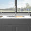 Évier de cuisine encastré blanc en quartz 33 po x 19 po - résilient avec fonctions supplémentaires-128760649