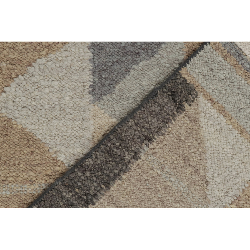 Scandinavian Wool Geometric Area Rug, Rectangle 10' x 14'