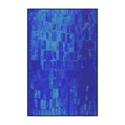 Tapis de zone bleue à motifs