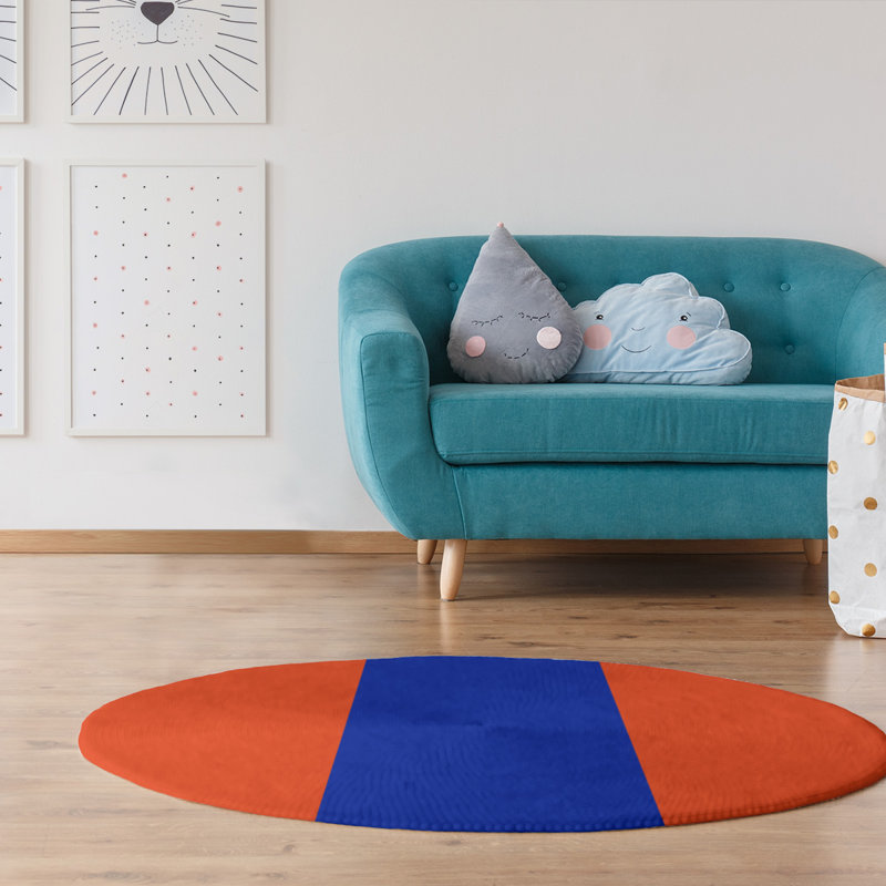 Chenille Indoor Rug, Round 5'