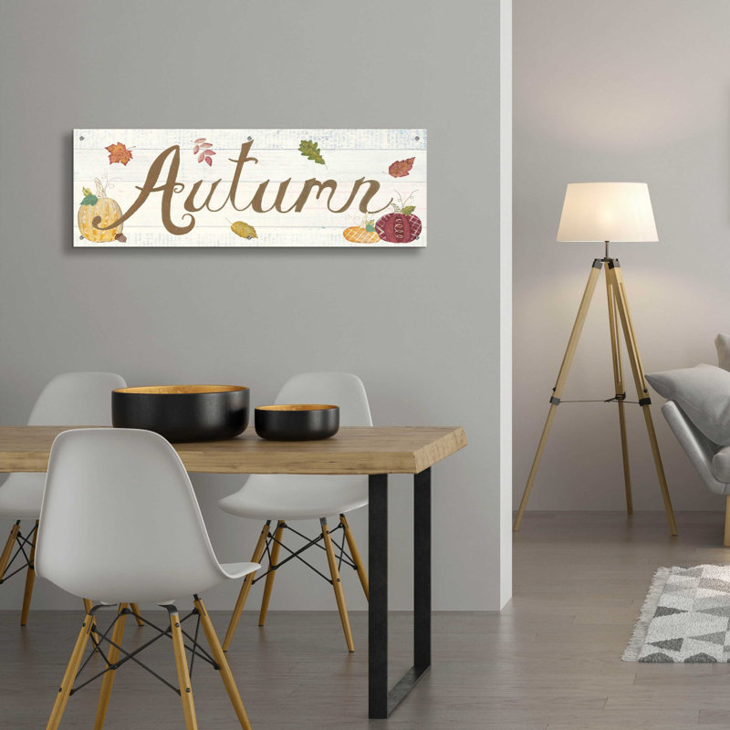 «Autumn Bounty IV» par Courtney Prahl, art mural en verre acrylique, H 16 po x l 48 po
