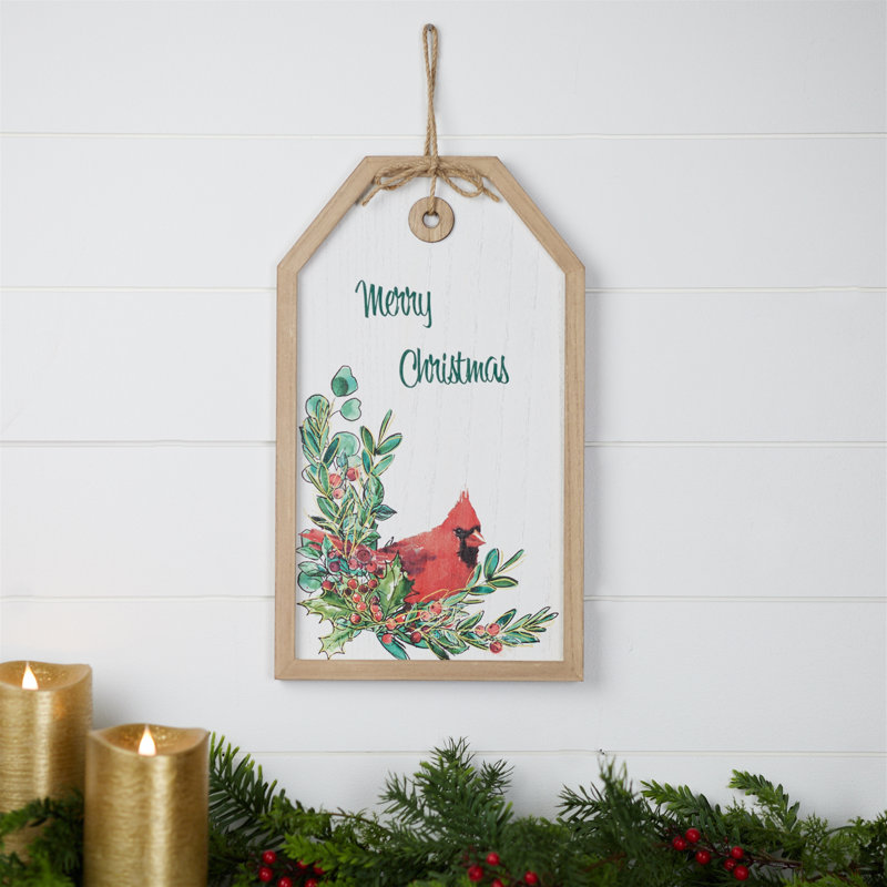 Étiquette de cardinal «Merry Christmas»