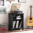 24-Inch Mid-Century Record Player Stand with Vinyl Storage, Display Shelf & Wire Management-102226645