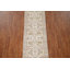 Tapis de couloir indien ivoire Oushak 3 x 10