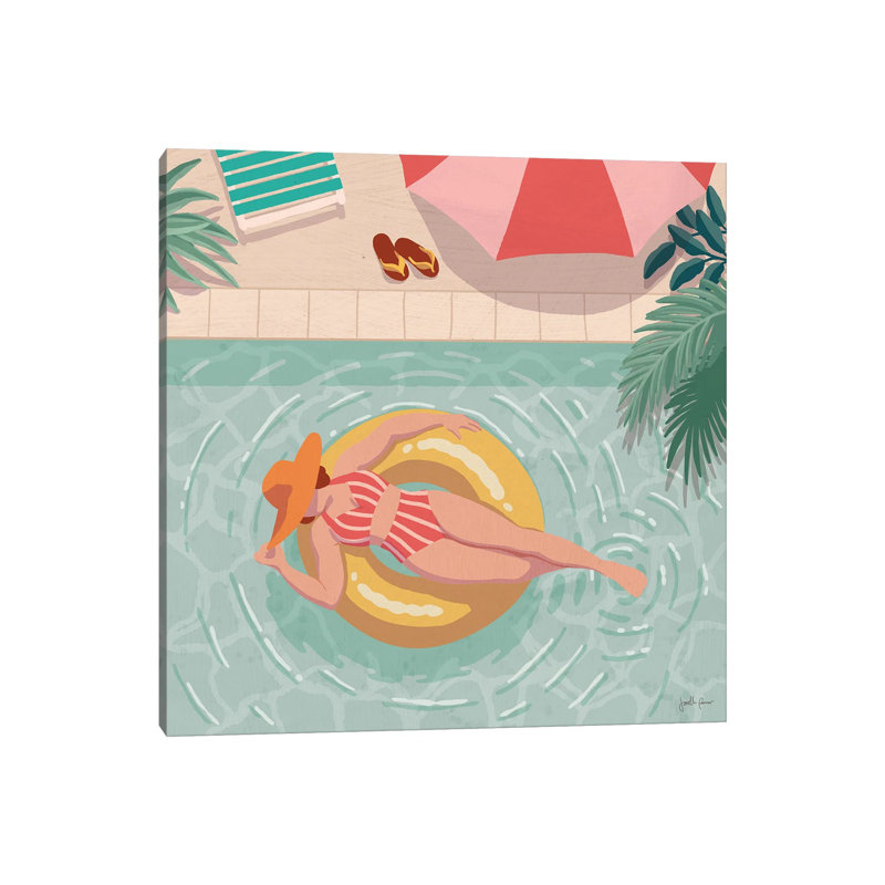 Beach Babes II, H 12 po x l 12 po x P 0,75 po, Toile tendue
