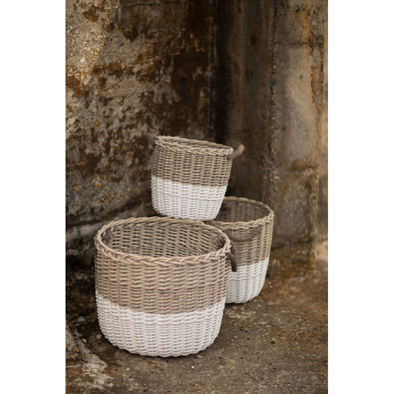 Ensemble de paniers willow rond 3 pièces