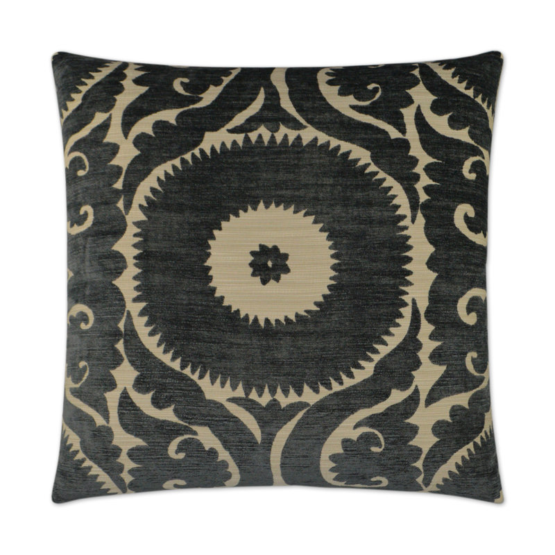 Nebo Square Pillow Cover & Insert, Smoke, 22"H x 22"W