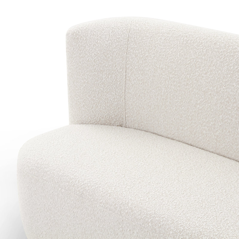 Krista Upholstered Dining Bench, White