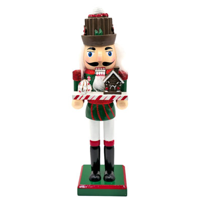 Gingerbread House Wooden Nutcracker F07AM9-13-XC4617B