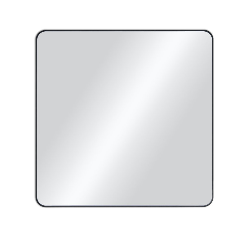 Miroir mural incassable 18 po x 36 po, Noir mat, 36 po x 36 po